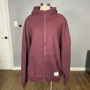 Comfrt Affirmation Zip Hoodie, Maroon, 2XL